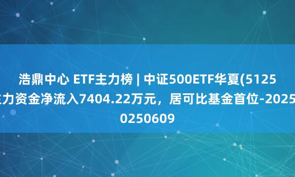浩鼎中心 ETF主力榜 | 中证500ETF华夏(512500)主力资金净流入7404.22万元，居可比基金首位-20250609
